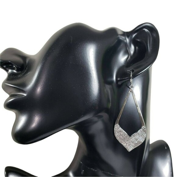 Fashion Jewelry Silver Cast Arrow Tear Drop Earrings French Hook Dangle Teardrop - Picture 6 of 7